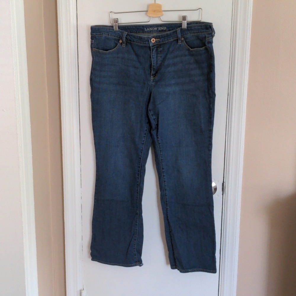 Dark wash bootcut jeans